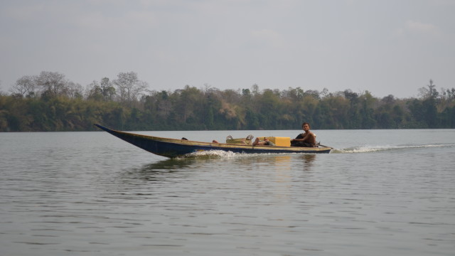 Boat on the Sesan River, Cambodia